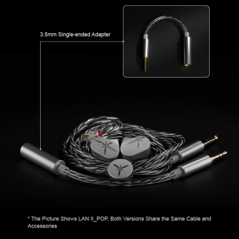 Amazon.com: Moondrop LAN ll Earphone 4.4mm 3.5mm Plug 0.78mm